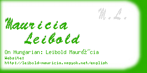 mauricia leibold business card